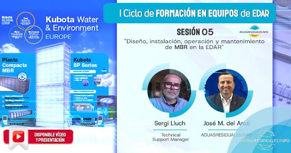 Sesión 05 del "I Ciclo de Formación online de Equipos de EDAR” impartida por Kubota